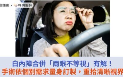 白內障合併「兩眼不等視」有解！手術依個別需求量身訂製，重拾清晰視界